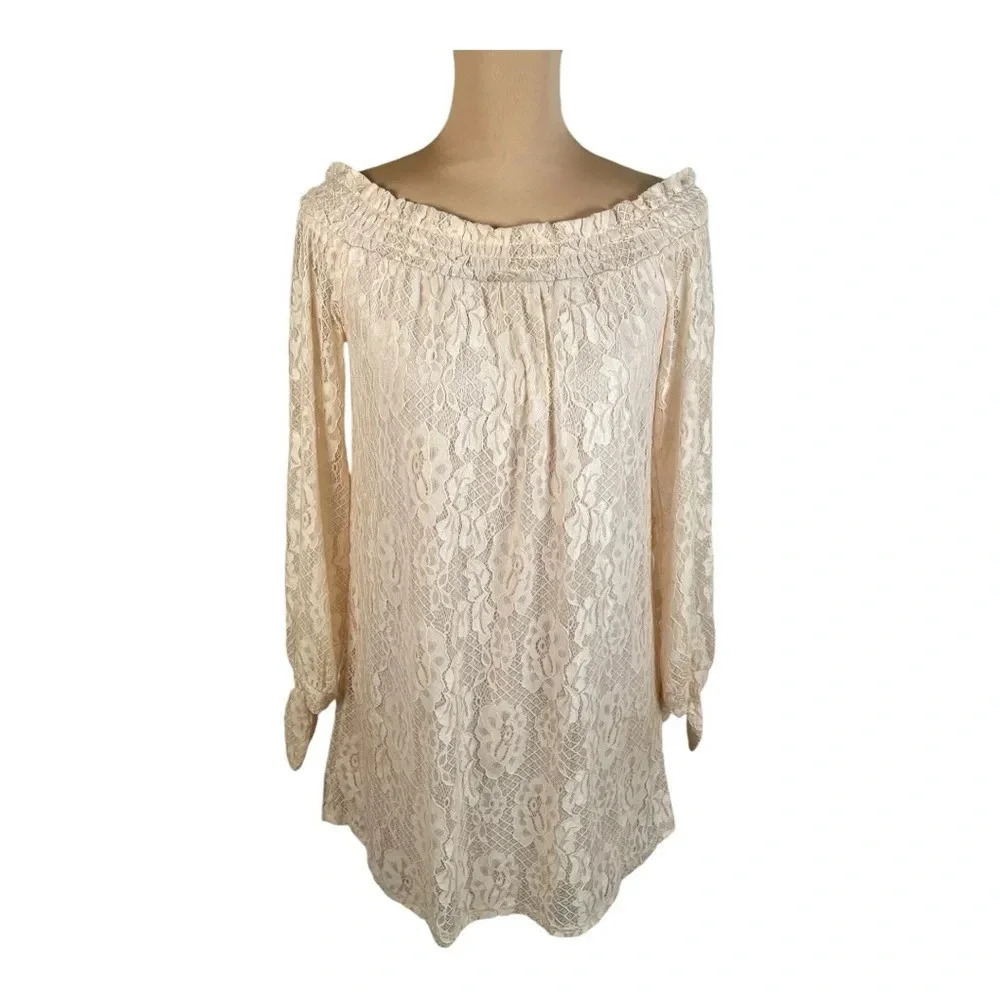 Jodi Kristopher Long Sleeve Above Knee Mini Dress Small